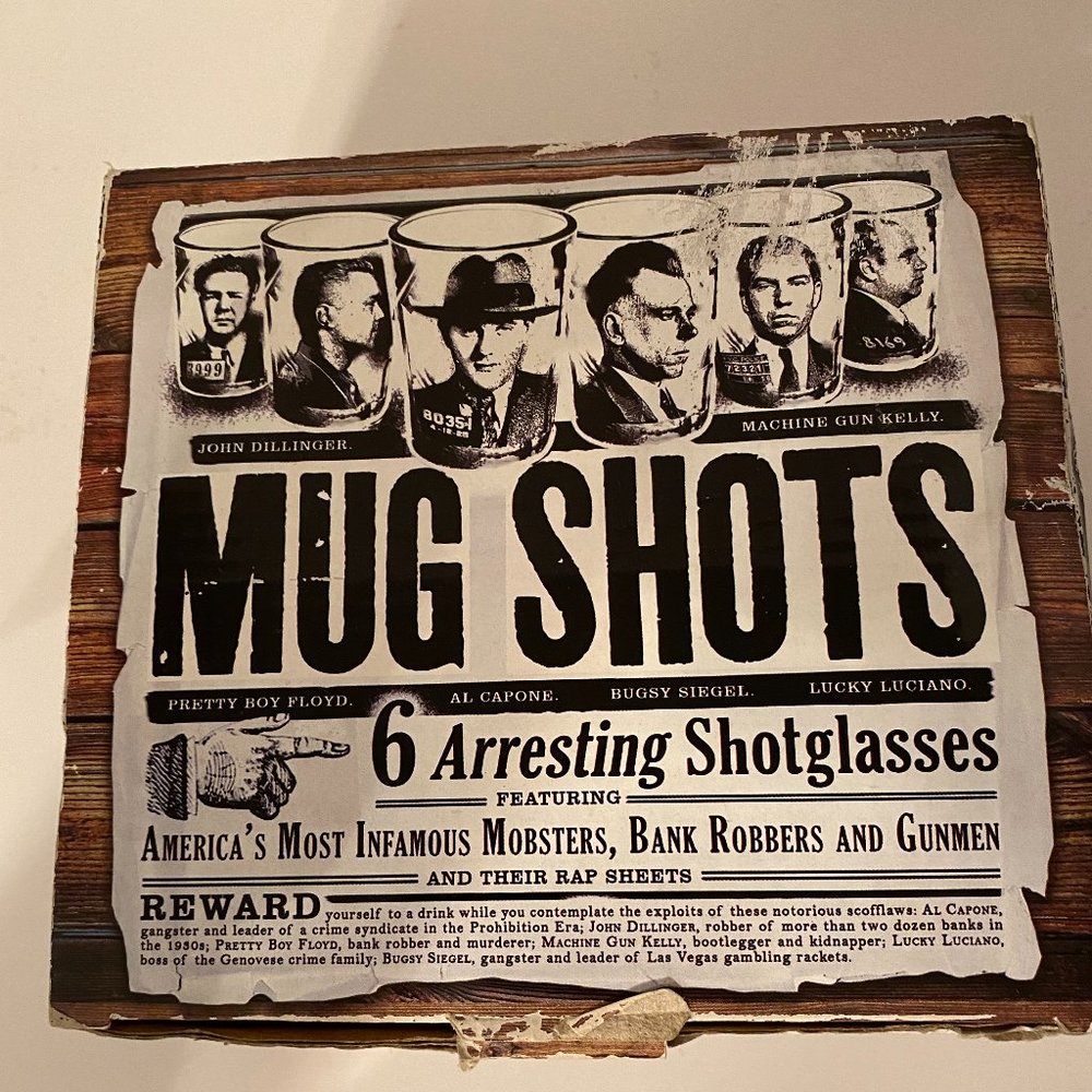 Mug Shots Shot Glasses NEW Great Man Cave Gift